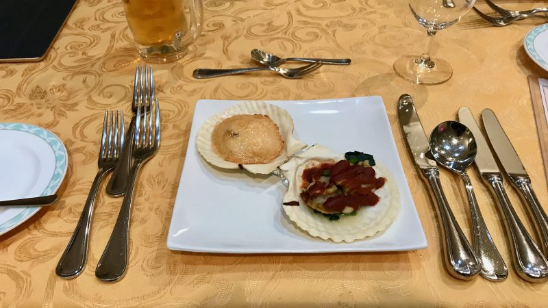 GEN-TENコースレッスンウィンザーパークゴルフ&CC料理ホタテの写真