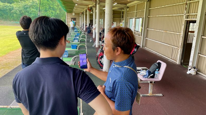 GEN-TENコースレッスンダイアリー白鳳CCレンジレッスンスイング解析