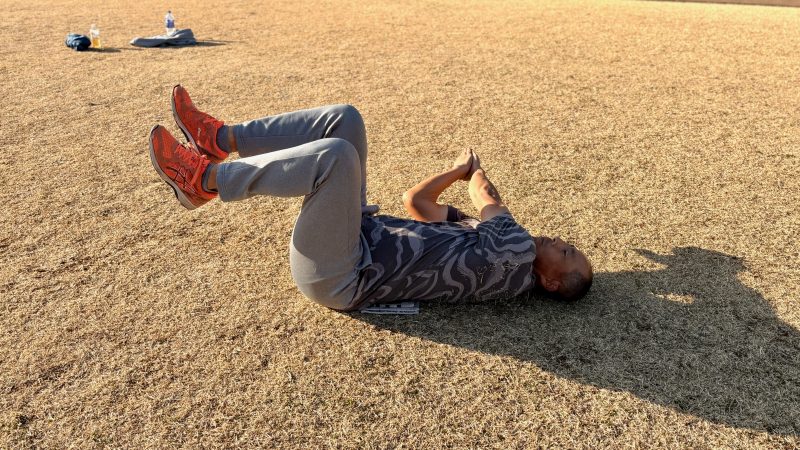 GEN-TENコースレッスン腹圧２両腕横下ろし右捻り