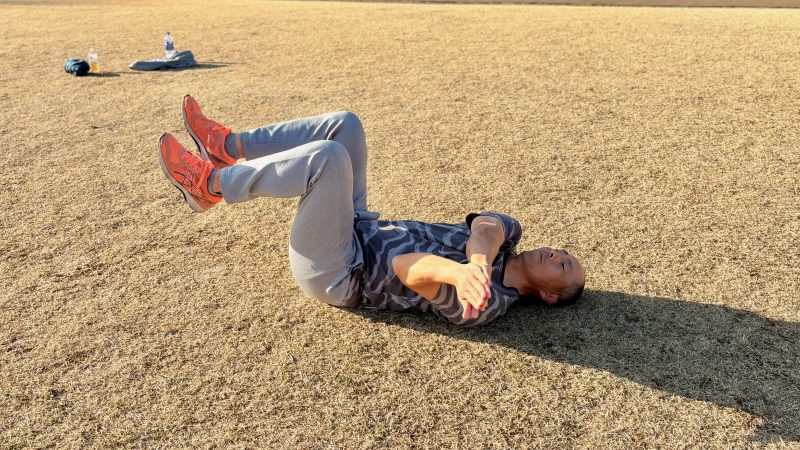 GEN-TENコースレッスン腹圧２両腕横下ろし左捻り