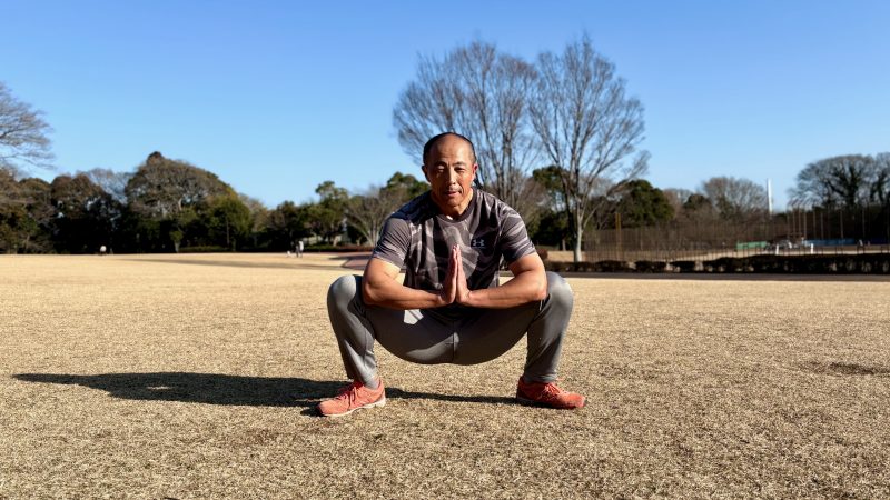 GEN-TENコースレッスンフィジカル骨盤スクワット屈曲足浮かせ