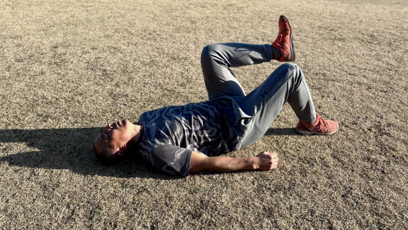 GEN-TENコースレッスン腹圧２片脚上げ左