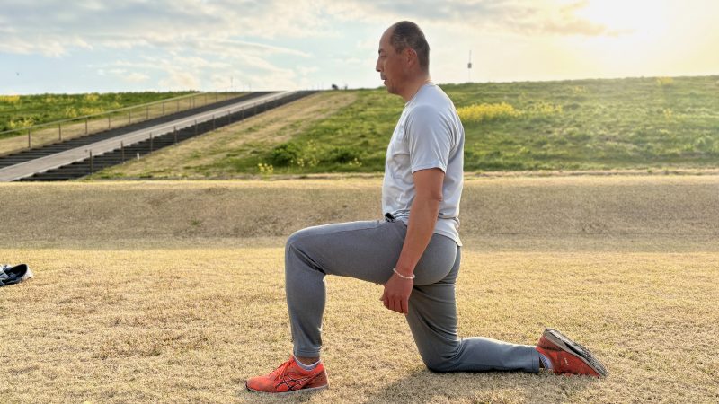 GEN-TENコースレッスンフィジカル腸腰筋前後1段階目横