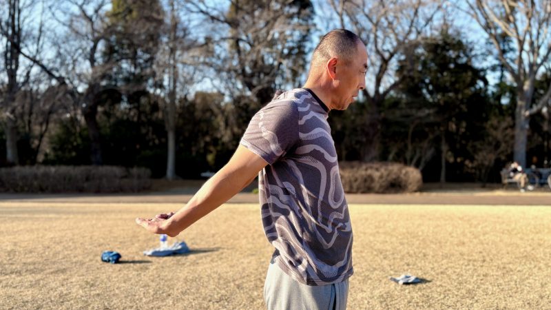 GEN-TENコースレッスンフィジカル肩甲骨後方指組み逆手